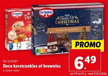 Promoties Deco kerstcookies of brownies - Dr. Oetker - Geldig van 29/11/2023 tot 05/12/2023 bij Lidl