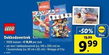 Promoties Dekbedovertrek - Lego - Geldig van 29/11/2023 tot 05/12/2023 bij Lidl