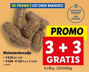 Promoties Walnotenbroodje - Huismerk - Lidl - Geldig van 29/11/2023 tot 05/12/2023 bij Lidl