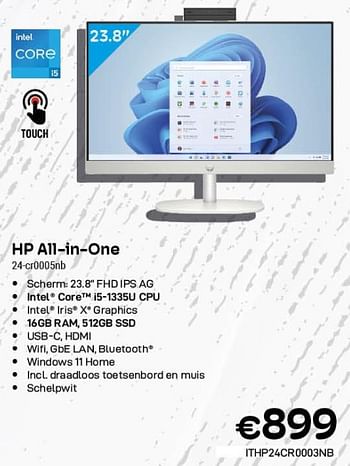 Promoties Hp all-in-one 24-cr0005nb - HP - Geldig van 01/11/2023 tot 30/11/2023 bij Compudeals