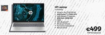 Promoties Hp laptop 15-fc0004nb - HP - Geldig van 01/11/2023 tot 30/11/2023 bij Compudeals