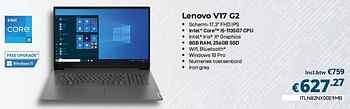 Promoties Lenovo v17 g2 - Lenovo - Geldig van 01/11/2023 tot 30/11/2023 bij Compudeals