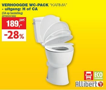 Promoties Verhoogde wc-pack karma - Allibert - Geldig van 15/11/2023 tot 03/12/2023 bij Hubo