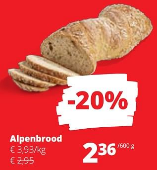 Promoties Alpenbrood - Huismerk - Spar Retail - Geldig van 16/11/2023 tot 29/11/2023 bij Spar (Colruytgroup)