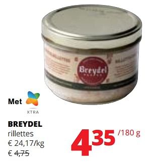 Promoties Breydel rillettes - Breydel - Geldig van 16/11/2023 tot 29/11/2023 bij Spar (Colruytgroup)