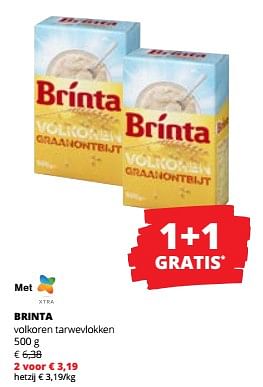 Promoties Brinta volkoren tarwevlokken - Brinta - Geldig van 16/11/2023 tot 29/11/2023 bij Spar (Colruytgroup)