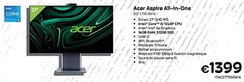 Promotions Acer aspire all-in-one s27-1755-15616 - Acer - Valide de 01/11/2023 à 30/11/2023 chez Compudeals