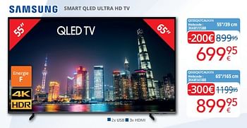 Promotions Samsung smart qled ultra hd tv 55``-139 cm qe55q67cauxxn - Samsung - Valide de 12/11/2023 à 30/11/2023 chez Eldi