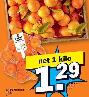 Promoties Ah mandarijnen - Huismerk - Albert Heijn - Geldig van 27/11/2023 tot 03/12/2023 bij Albert Heijn