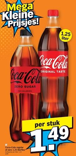 Promoties Coca-cola regular of zero - Coca Cola - Geldig van 27/11/2023 tot 03/12/2023 bij Albert Heijn