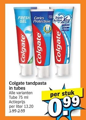 Promoties Colgate tandpasta - Colgate - Geldig van 27/11/2023 tot 03/12/2023 bij Albert Heijn