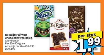 Promoties De ruijter of venz chocoladestrooibeleg - Huismerk - Albert Heijn - Geldig van 27/11/2023 tot 03/12/2023 bij Albert Heijn