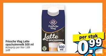 Promoties Friesche vlag latte opschuimmelk - Friesche Vlag - Geldig van 27/11/2023 tot 03/12/2023 bij Albert Heijn