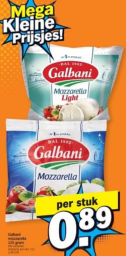 Promoties Galbani mozzarella - Galbani - Geldig van 27/11/2023 tot 03/12/2023 bij Albert Heijn