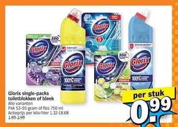 Promoties Glorix single-packs toiletblokken of bleek - Glorix - Geldig van 27/11/2023 tot 03/12/2023 bij Albert Heijn