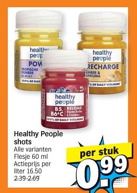 Promoties Healthy people shots - Healthy People - Geldig van 27/11/2023 tot 03/12/2023 bij Albert Heijn