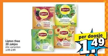 Promoties Lipton thee - Lipton - Geldig van 27/11/2023 tot 03/12/2023 bij Albert Heijn