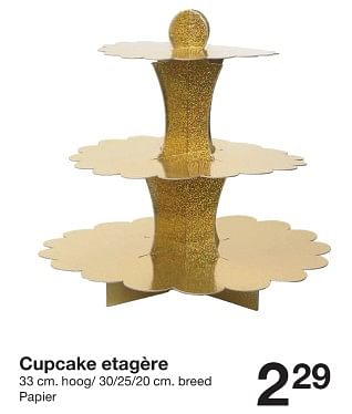 Promoties Cupcake etagère - Huismerk - Zeeman  - Geldig van 25/11/2023 tot 01/12/2023 bij Zeeman