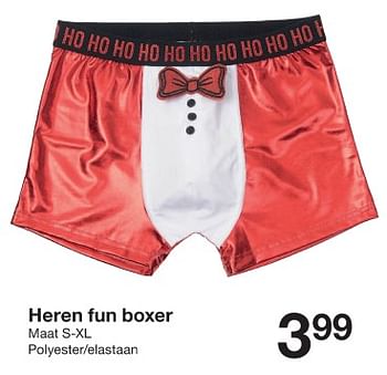 Promoties Heren fun boxer - Huismerk - Zeeman  - Geldig van 25/11/2023 tot 01/12/2023 bij Zeeman