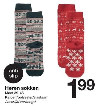 Promoties Heren sokken - Huismerk - Zeeman  - Geldig van 25/11/2023 tot 01/12/2023 bij Zeeman