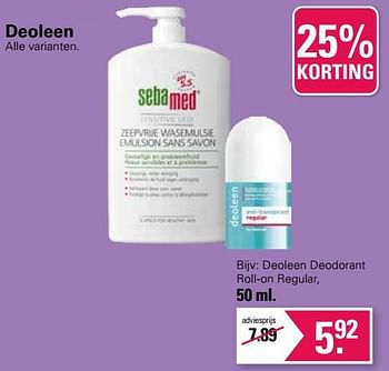 Promoties Deoleen deodorant roll-on regular - Deoleen - Geldig van 08/11/2023 tot 05/12/2023 bij De Online Drogist