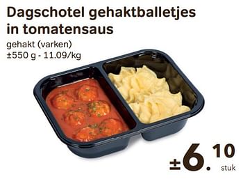 Promoties Dagschotel gehaktballetjes in tomatensaus - Huismerk - Bon'Ap - Geldig van 08/11/2023 tot 05/12/2023 bij Bon'Ap