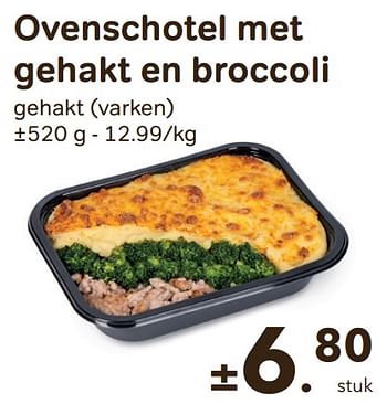 Promoties Ovenschotel met gehakt en broccoli - Huismerk - Bon'Ap - Geldig van 08/11/2023 tot 05/12/2023 bij Bon'Ap