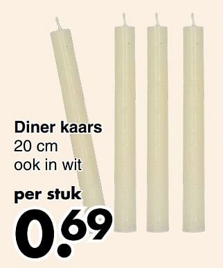 Promoties Diner kaars - Huismerk - Wibra - Geldig van 20/11/2023 tot 03/12/2023 bij Wibra