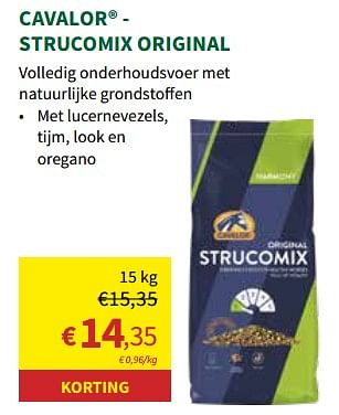 Promoties Cavalor - strucomix original - Cavalor - Geldig van 22/11/2023 tot 03/12/2023 bij Horta