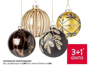 Promoties Botanische kersthangers goudkleurig - Huismerk - Xenos - Geldig van 26/11/2023 tot 09/12/2023 bij Xenos