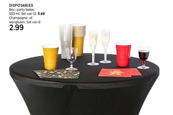 Promoties Disposables champagne- of wijnglazen - Huismerk - Xenos - Geldig van 26/11/2023 tot 09/12/2023 bij Xenos