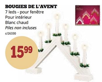 Promotions Bougies de l`avent - Produit maison - Dema - Valide de 20/11/2023 à 03/12/2023 chez Dema
