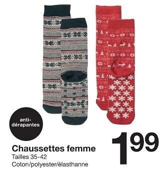 Promotions Chaussettes femme - Produit maison - Zeeman  - Valide de 25/11/2023 à 01/12/2023 chez Zeeman