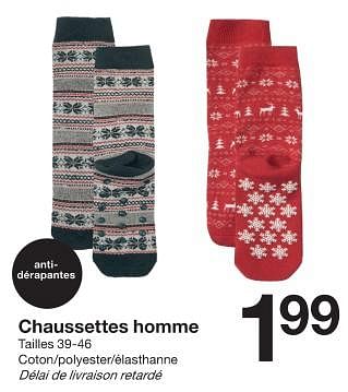 Promotions Chaussettes homme - Produit maison - Zeeman  - Valide de 25/11/2023 à 01/12/2023 chez Zeeman