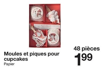 Promotions Moules et piques pour cupcakes - Produit maison - Zeeman  - Valide de 25/11/2023 à 01/12/2023 chez Zeeman