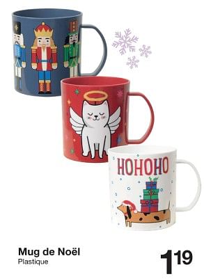 Promotions Mug de noël - Produit maison - Zeeman  - Valide de 25/11/2023 à 01/12/2023 chez Zeeman