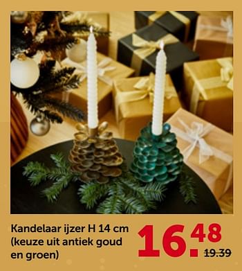 Promotions Kandelaar ijzer - Produit maison - Aveve - Valide de 29/11/2023 à 10/12/2023 chez Aveve