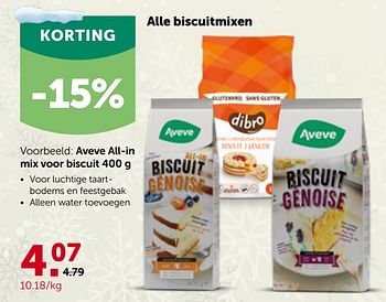 Promoties Aveve all-in mix voor biscuit - Huismerk - Aveve - Geldig van 29/11/2023 tot 10/12/2023 bij Aveve