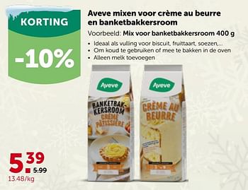 Promoties Mix voor banketbakkersroom - Huismerk - Aveve - Geldig van 29/11/2023 tot 10/12/2023 bij Aveve