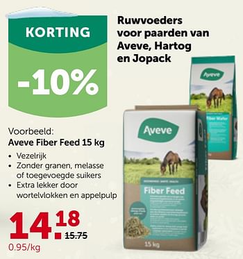 Promoties Ruwvoeders voor paarden aveve fiber feed - Huismerk - Aveve - Geldig van 29/11/2023 tot 10/12/2023 bij Aveve