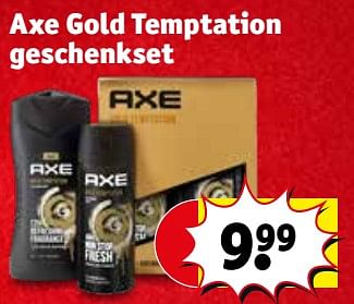 Promoties Axe gold temptation geschenkset - Axe - Geldig van 28/11/2023 tot 10/12/2023 bij Kruidvat