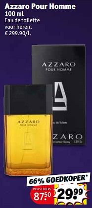 Promoties Azzaro pour homme edt - Azzaro - Geldig van 28/11/2023 tot 10/12/2023 bij Kruidvat