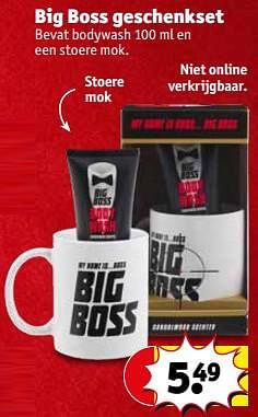 Promoties Big boss geschenkset - Big Boss - Geldig van 28/11/2023 tot 10/12/2023 bij Kruidvat