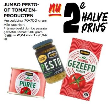 Promoties Jumbo passata gezeefde tomaat - Huismerk - Jumbo - Geldig van 29/11/2023 tot 05/12/2023 bij Jumbo