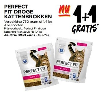 Promoties Perfect fit droge kattenbrokken adult kip - Perfect Fit  - Geldig van 29/11/2023 tot 05/12/2023 bij Jumbo