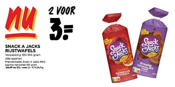 Promoties Snack a jacks bbq paprika rijstwafels - Snack a Jacks - Geldig van 29/11/2023 tot 05/12/2023 bij Jumbo