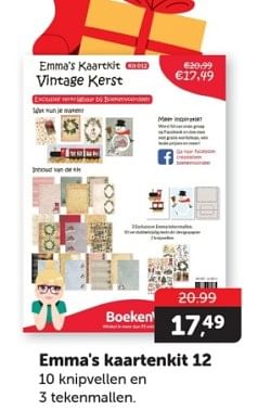 Promoties Emma`s kaartenkit 12 - Huismerk - Boekenvoordeel - Geldig van 21/11/2023 tot 05/12/2023 bij BoekenVoordeel