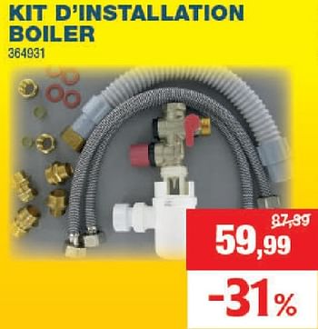Promoties Kit d’installation boiler - Huismerk - Hubo  - Geldig van 15/11/2023 tot 03/12/2023 bij Hubo