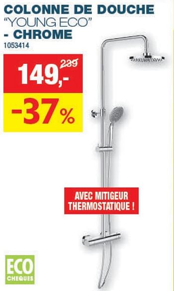 Promotions Colonne de douche young eco chrome - Wenko - Valide de 15/11/2023 à 03/12/2023 chez Hubo