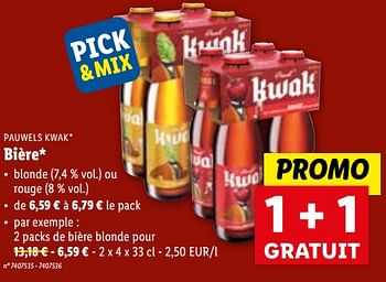 Promotions Bière - Kwak - Valide de 29/11/2023 à 05/12/2023 chez Lidl